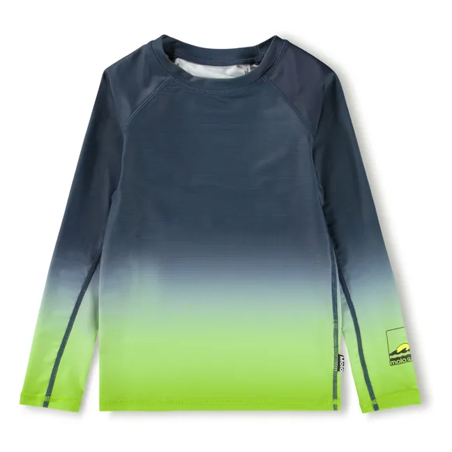 Camiseta Neptune LS Anti-UV Gradient Fibras Recicladas | Verde chillón