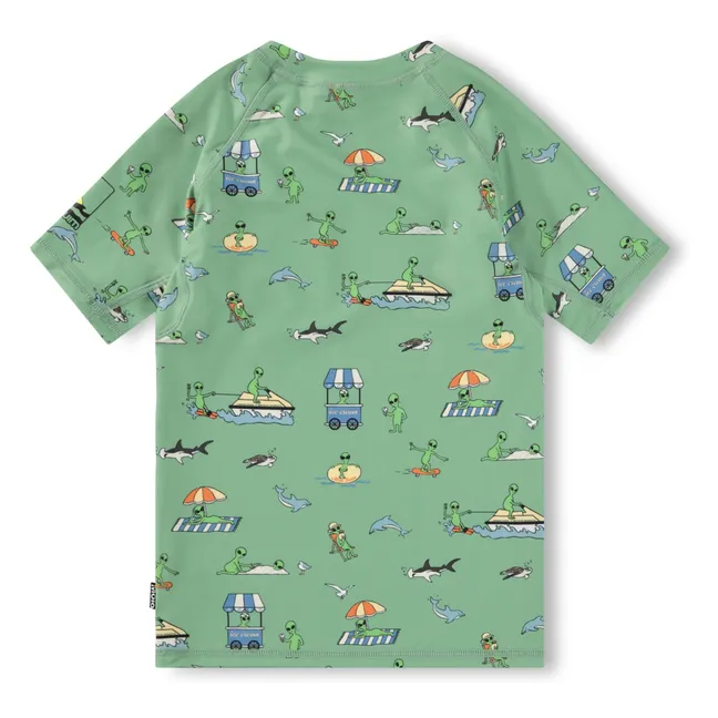 T-shirt Anti-UV Neptune Aliens Fibres Recyclées | Vert