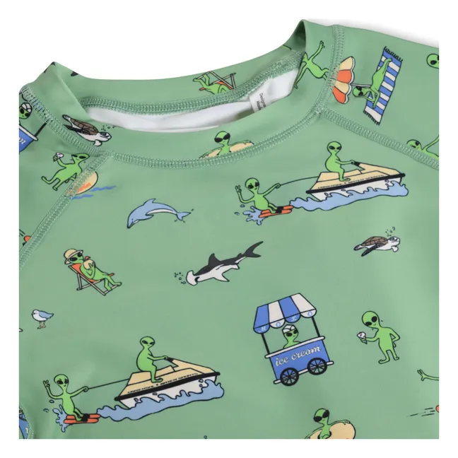 T-shirt Anti-UV Neptune Aliens Fibres Recyclées | Vert
