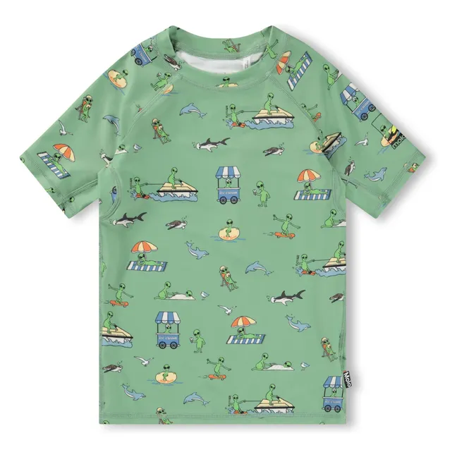 T-shirt Anti-UV Neptune Aliens Fibres Recyclées | Vert