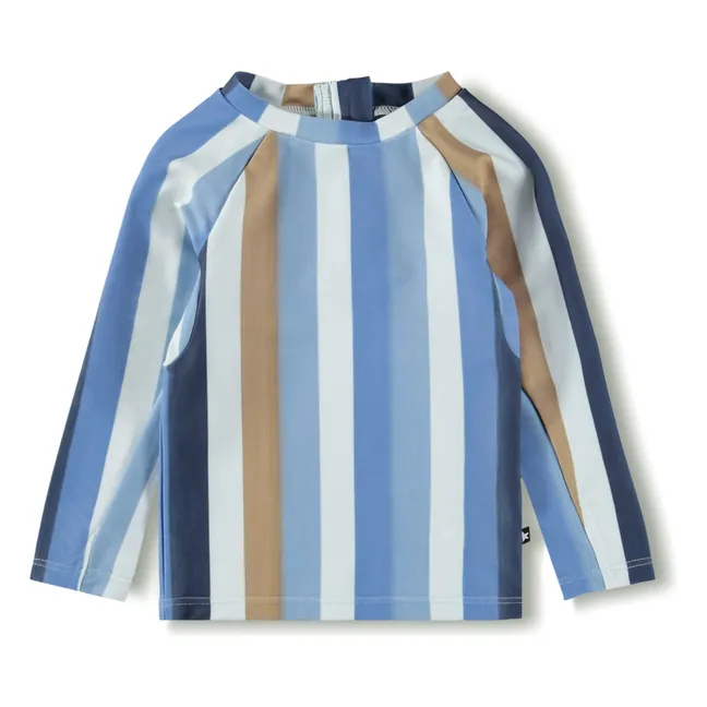 Camiseta de rayas Nemo con protección UV Fibras recicladas | Azul