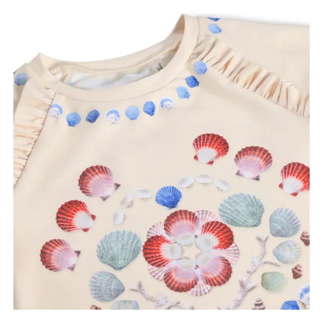 T-shirt Anti-UV Neona Coquillages Fibres Recyclées | Ecru