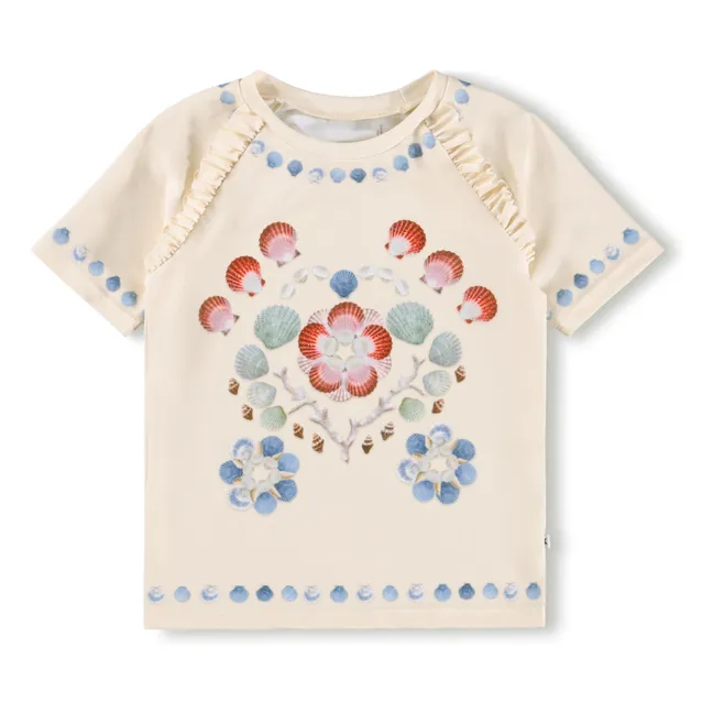 T-shirt Anti-UV Neona Coquillages Fibres Recyclées | Ecru