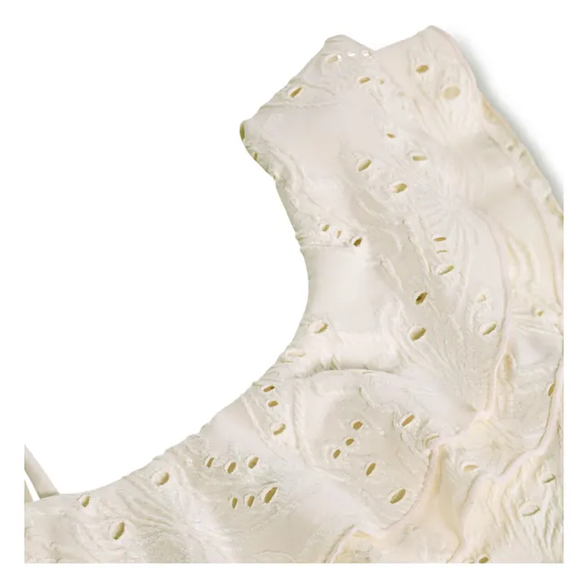 Niky Asymmetrical Ruffle Swimsuit Recycled Fibers | Ecru