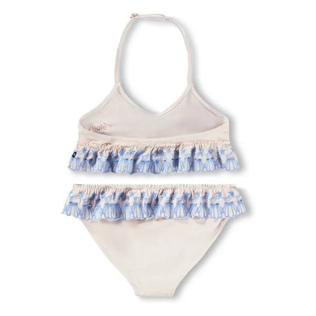Nanda Ruffle Swimsuit Recycled Fibers | Ecru