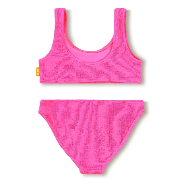 Nola - Costume da bagno a coste in crepe e fibre riciclate | Fuscia