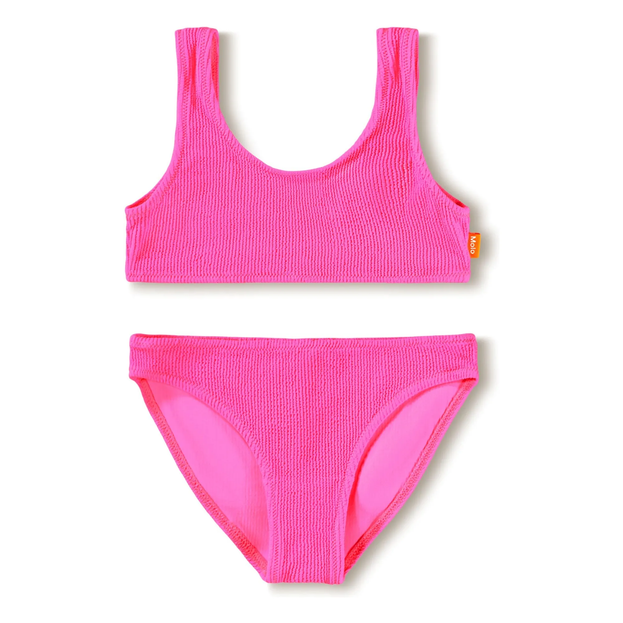 Molo Fuchsia Ribbed Swimsuit Nola Crepe Recycled Fibers