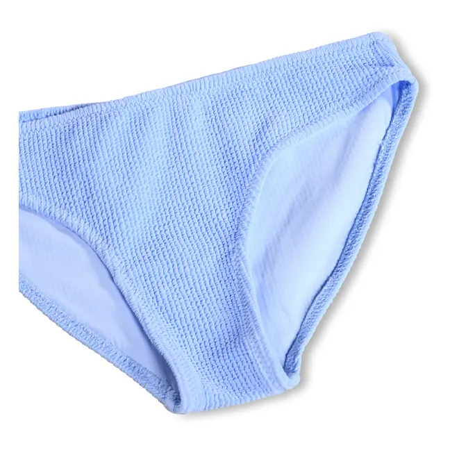 Nola - Costume da bagno a coste in crepe e fibre riciclate | Ice blue