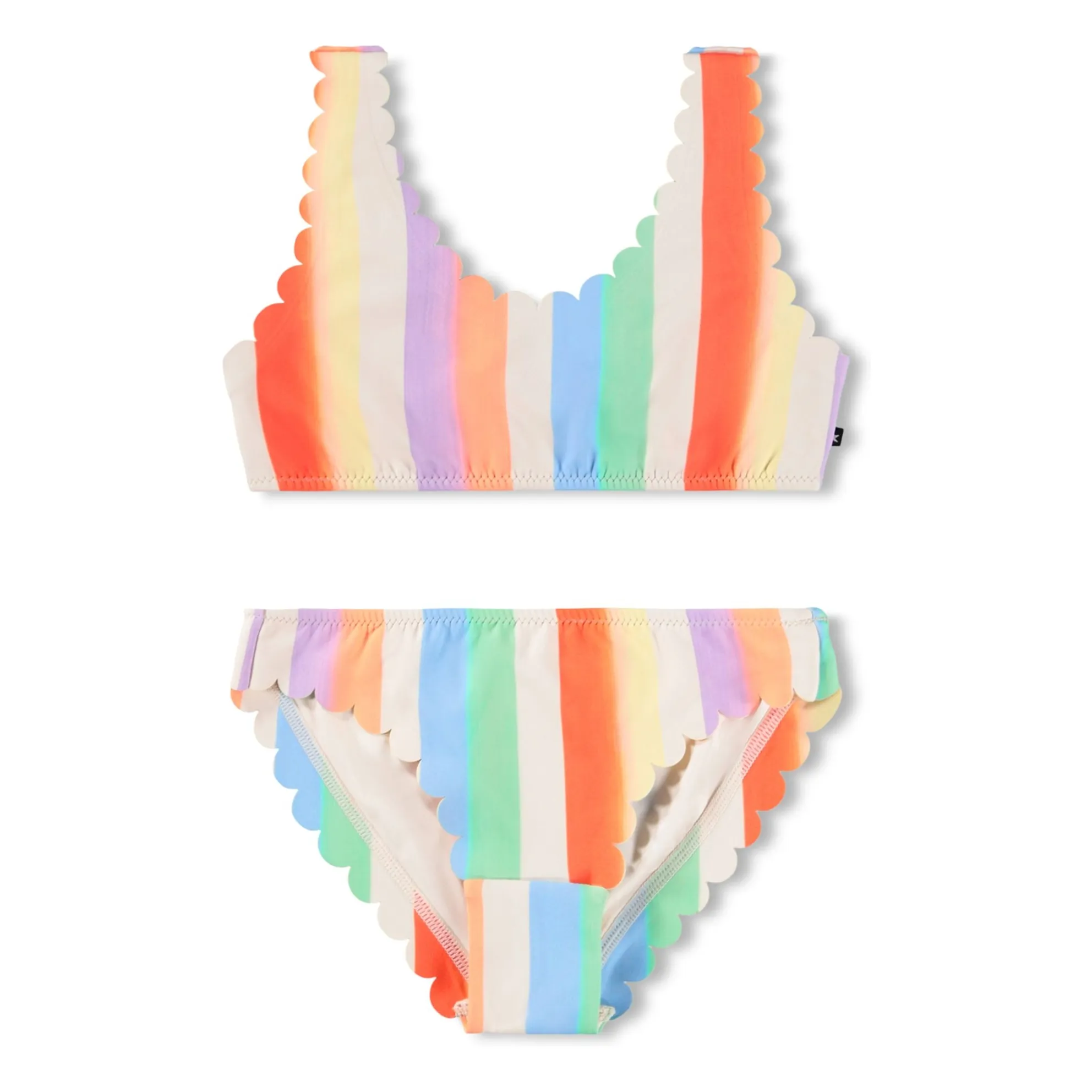 Molo Orange Nolina Swimsuit Striped Recycled Fibers