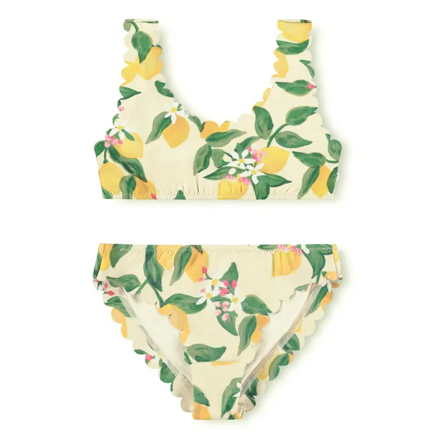 Traje de baño Nolina Limones Fibras Recicladas | Amarillo palo