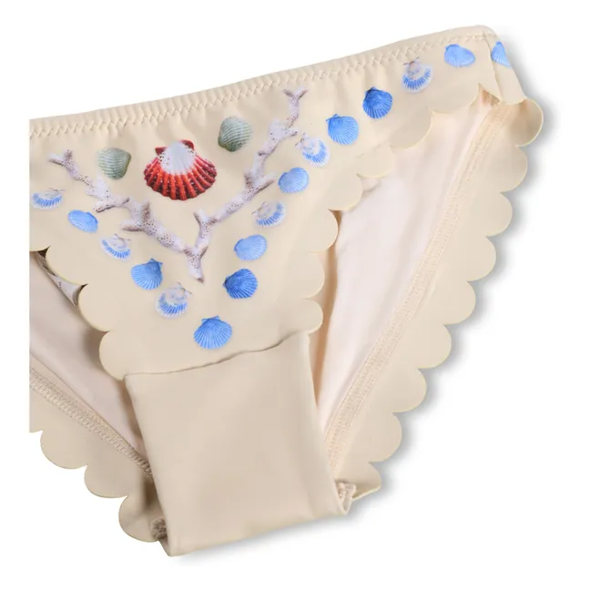 Costume da bagno Nolina Conchiglie Fibre riciclate | Ecru
