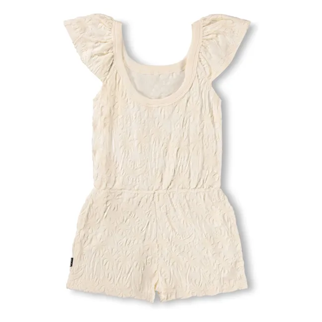 Eponge Avery Palm Playsuit | Ecru