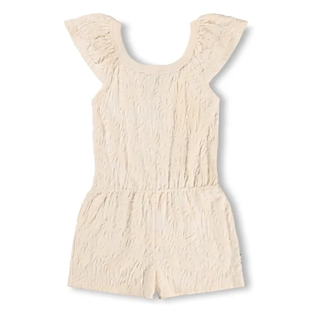 Eponge Avery Palm Playsuit | Ecru