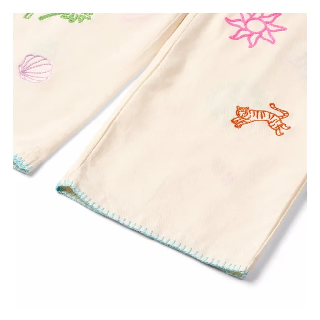 Alfie Minis Doodles pants | Ecru