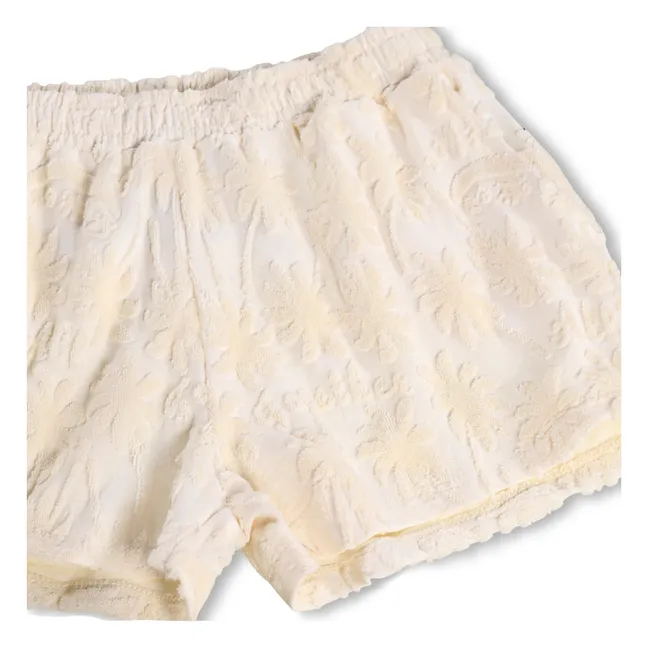 Pantalones cortos de rizo Angela Palm | Crudo