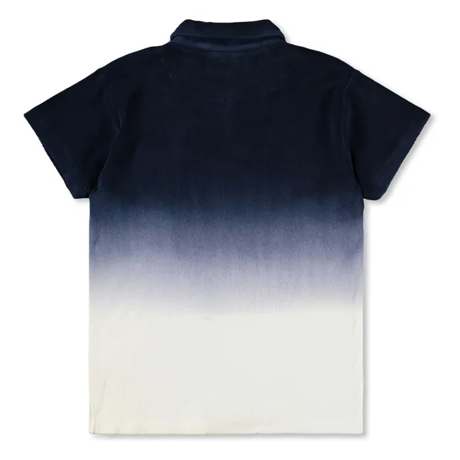 Randel Dégradé terry polo shirt | Navy blue
