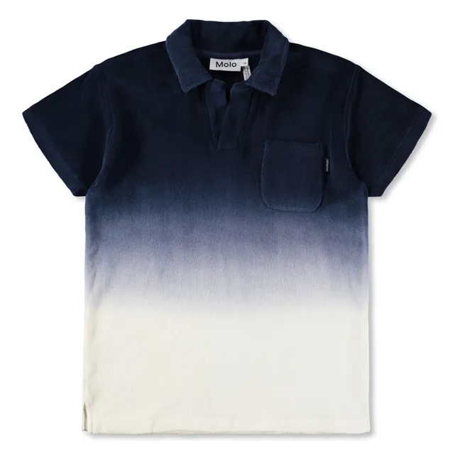 Randel Dégradé terry polo shirt | Navy blue
