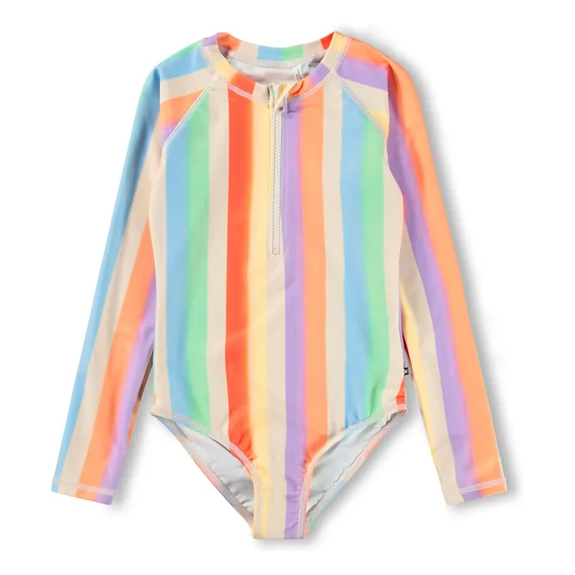 Combinaison de Bain Necky Rayée Fibres Recyclées | Orange