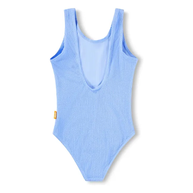 Bañador Nika de crepé de fibras recicladas acanalado | Ice blue