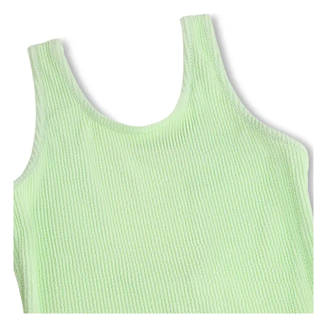 Ribbed Swimsuit Nika Crepe Recycled Fibers | Anise green