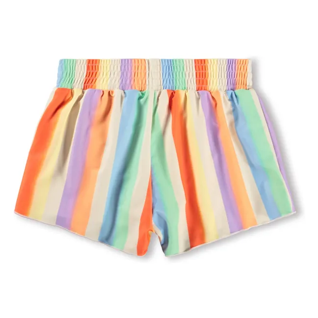 Short de Bain Nicci Rayé Fibres Recyclées | Orange