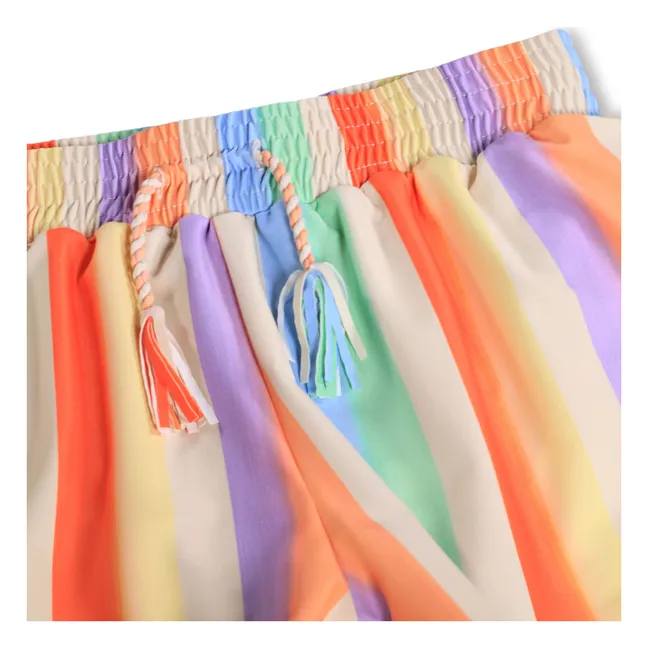 Pantaloncini da bagno in fibra riciclata a righe Nicci | Arancione