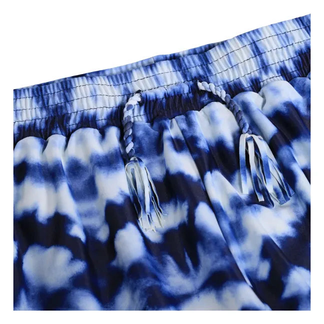 Short de Bain Nicci Tie and Dye Fibres Recyclées | Bleu marine