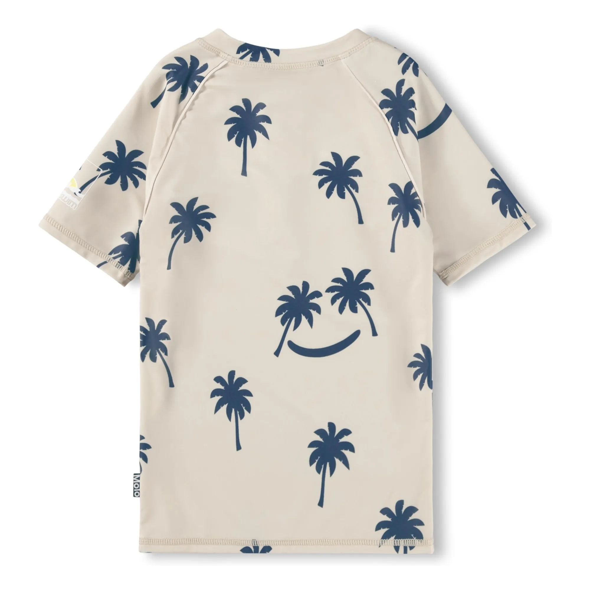 T-shirt Anti-UV Noble SS Palmiers Fibres Recyclées | Beige- Image produit n°2