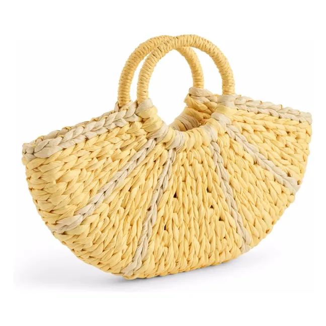 Lemon Paper Straw Bag | Yellow