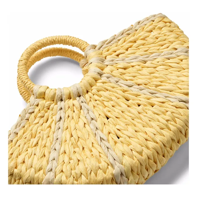 Lemon Paper Straw Bag | Yellow