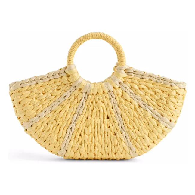 Lemon Paper Straw Bag | Yellow