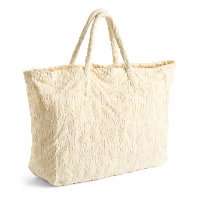 Sac de Plage Eponge Palmiers | Ecru
