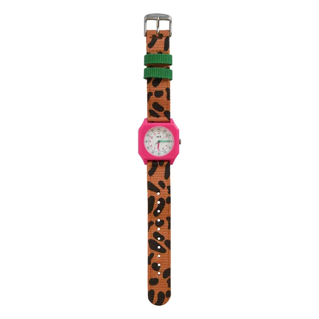 Armbanduhr Leopard - Mini Kyomo x Taxi Brousse | Braun