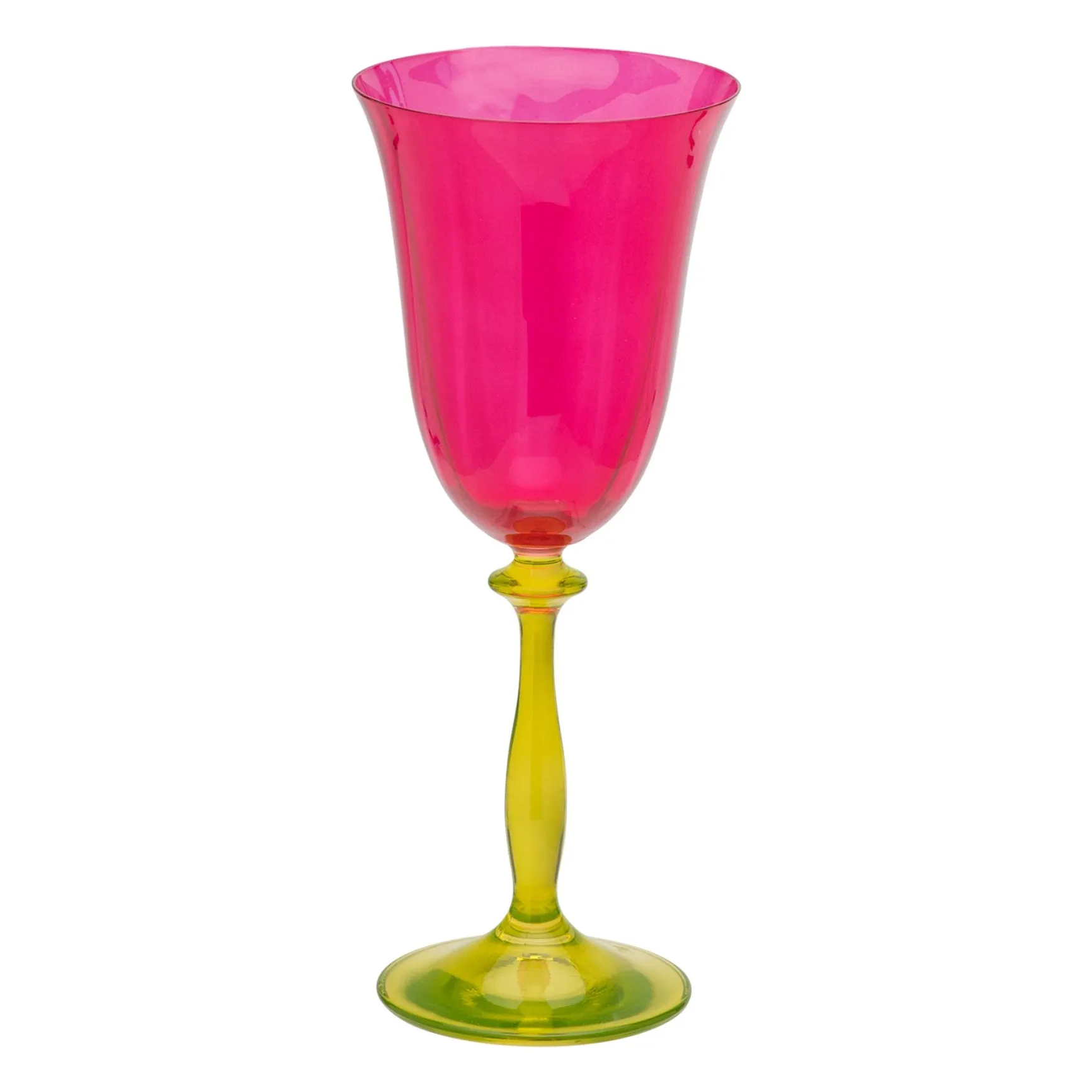 Anna + Nina Multicoloured Gardenia Wine Glass
