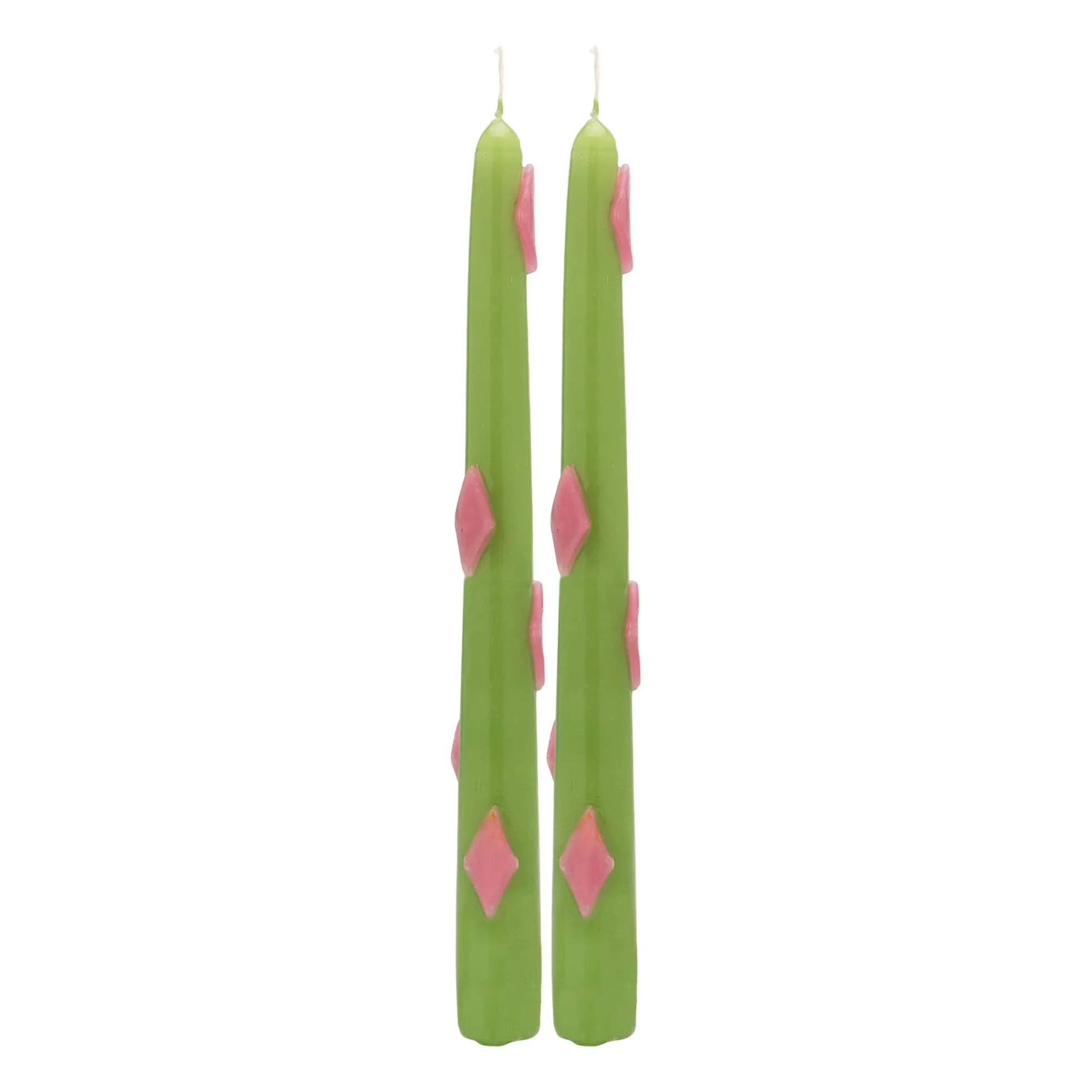 Anna + Nina Multicoloured 3D Diamond Candles - Set Of 2