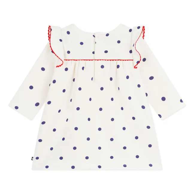 Robe à Pois Molleton | Ecru