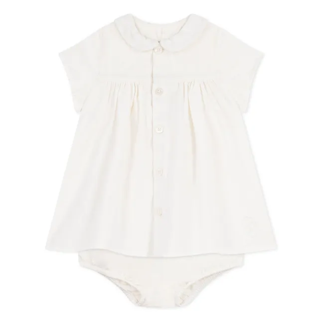 Ensemble Robe et Bloomer Lin et Coton Bio | Blanc
