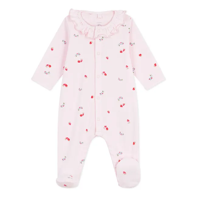 Pijama Dors Bien Cuello Floral Algodón Ecológico | Rosa