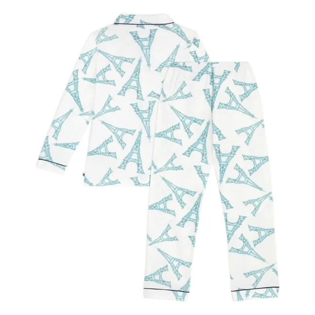 Pijama abotonado Torre Eiffel | Blanco