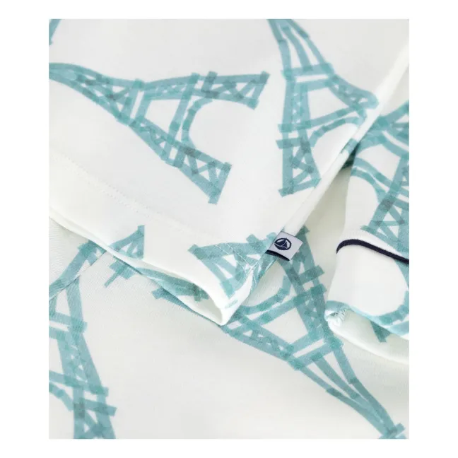 Pijama abotonado Torre Eiffel | Blanco
