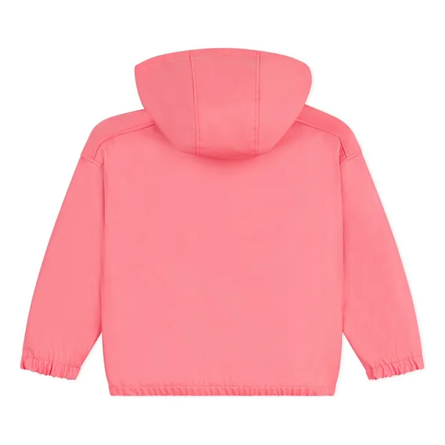 Windbreaker Wrap Lined with Recycled Fibers | Coral