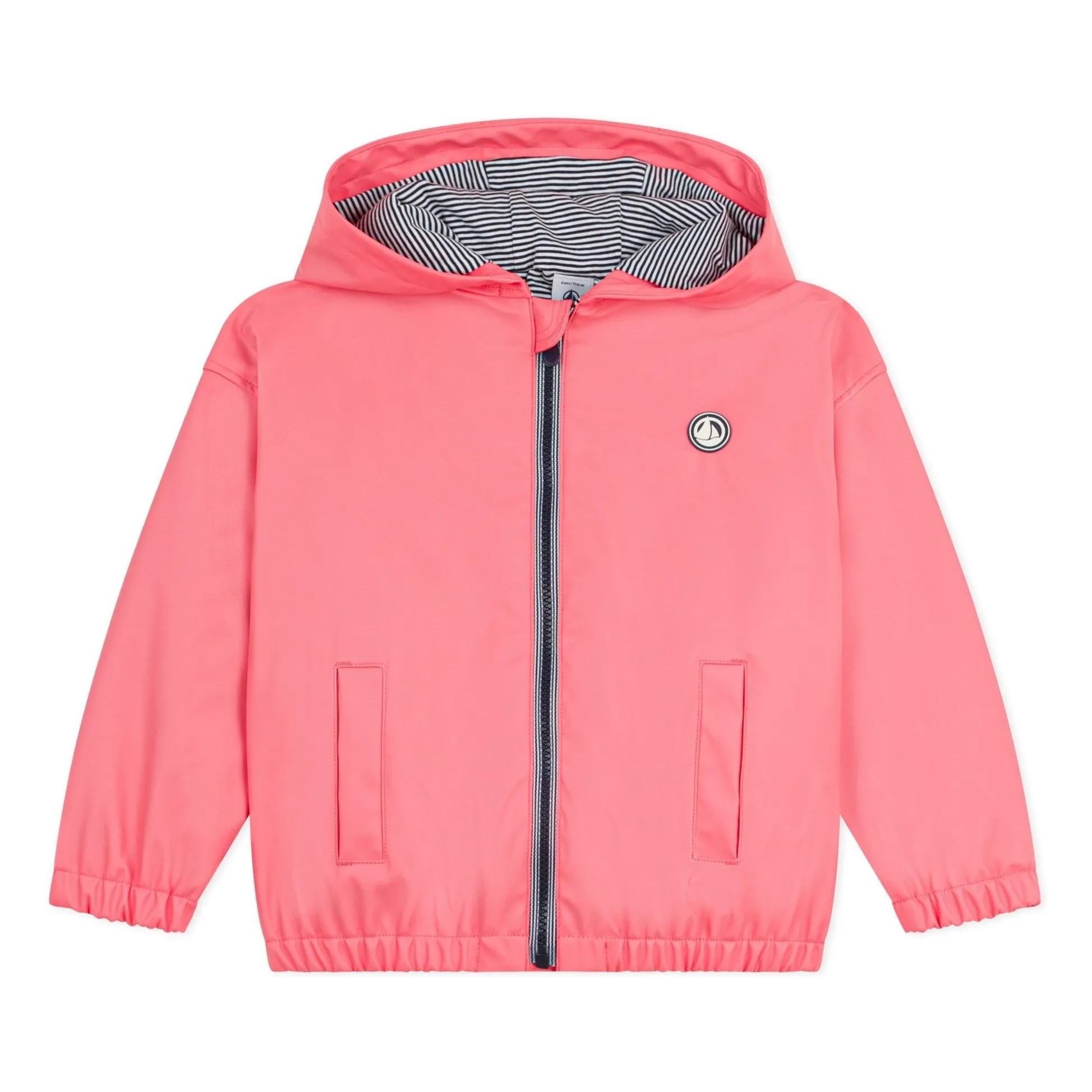 Petit Bateau Coral Windbreaker Wrap Lined With Recycled Fibers