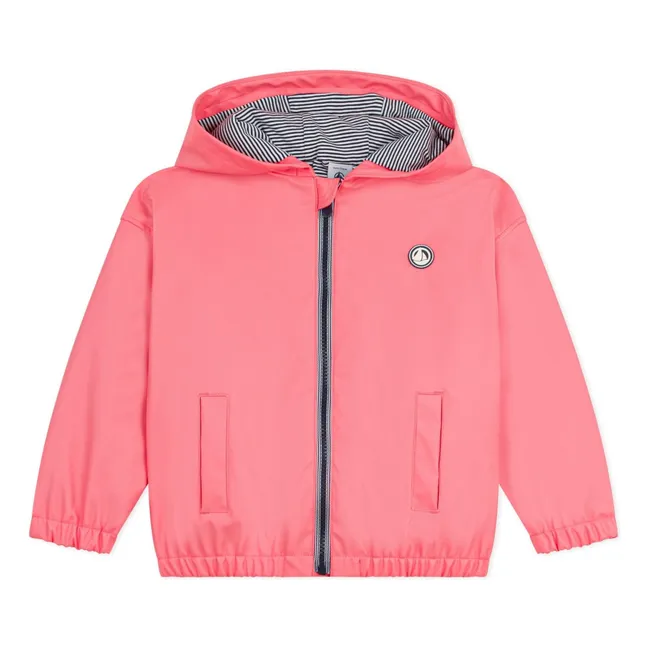 Windbreaker Wrap Lined with Recycled Fibers | Coral