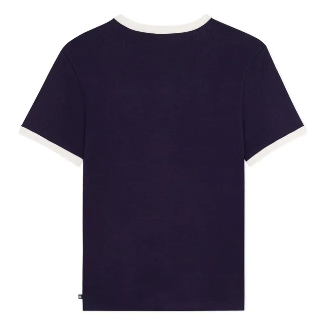 Camiseta Iconic Ribbed | Azul Marino