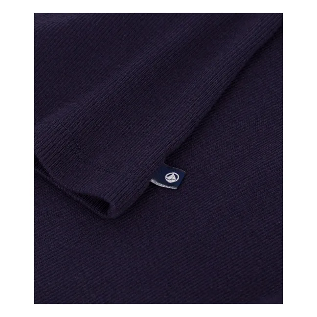 Camiseta Iconic Ribbed | Azul Marino