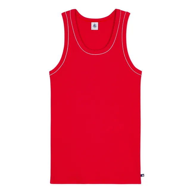 Camiseta de tirantes acanalada | Rojo