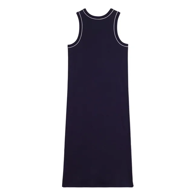 Robe Débardeur Côtelée Unie | Bleu marine