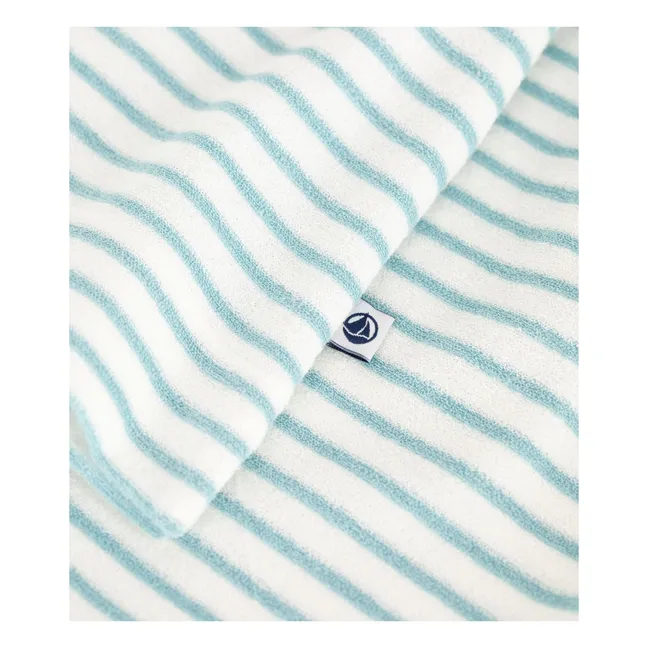 Pantalón corto de rizo a rayas | Turquoise