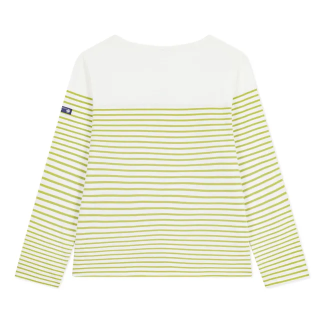 Marinière Petit Bateau | Verde amarillo