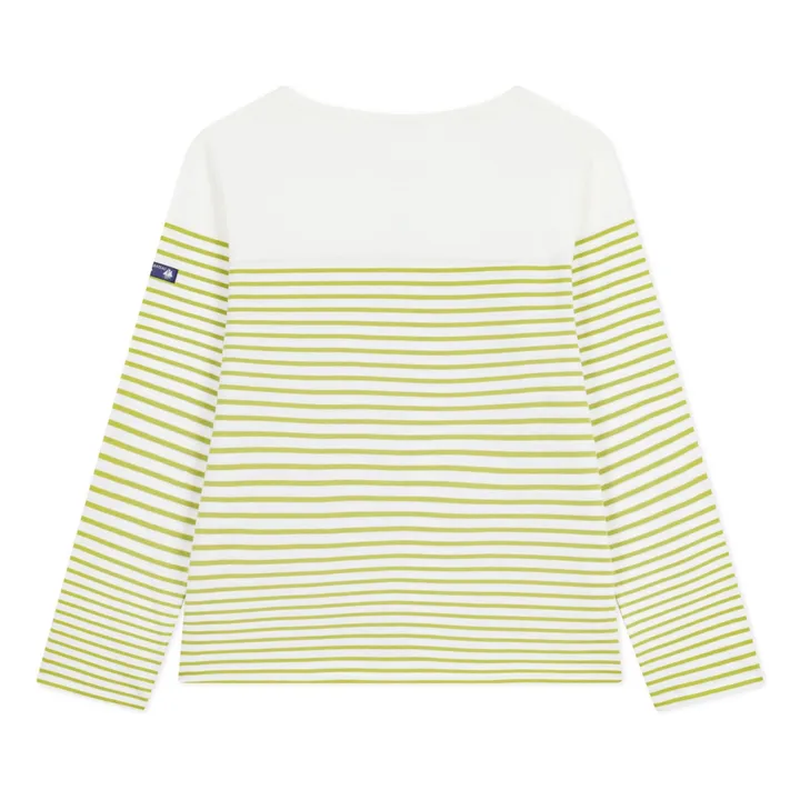 Marinière Petit Bateau | Verde amarillo- Imagen del producto n°2